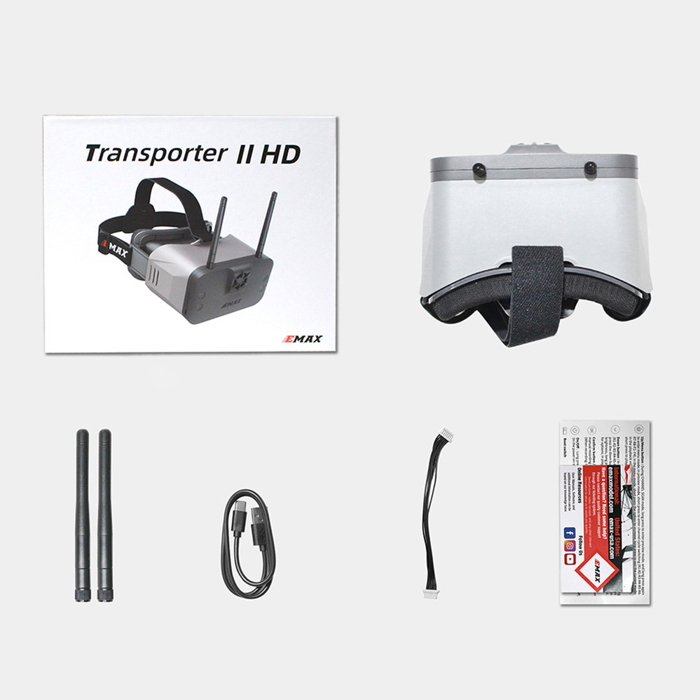 نظارات EMAX Transporter II HD  - مراجعة Hdzero Goggles Digital Hd Fpv وسعره